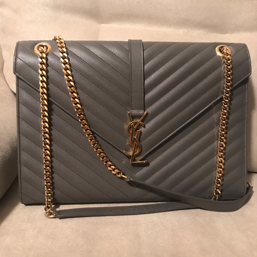 pre-owned saint laurent shoulder bag